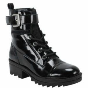 New Marc Fisher Bristyn Combat Boot Black